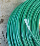 Polyurethane rods green colour with core in nylon threads 6mm 7mm 8mm 